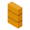 Hay bale block icon isometric vector. Straw farm