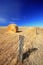 Hay bale with fence