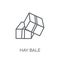 Hay bale linear icon. Modern outline Hay bale logo concept on wh