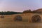 Hay Bale on the Prairies in Autumn