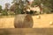 Hay bales croped and rolled