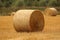 Hay bales croped and rolled