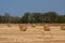 Hay Bales after fall harvest on the Canadian Prairies