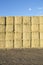 Hay Bales Haystack Under Blue Sky