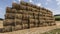 Hay bales pile