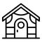 Hay bungalow icon outline vector. Ocean villa