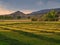 Hay Field Harvest in Late Summer