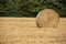 Hay roll during wheat harvest time