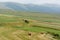 Hay rolled in bales. Italy. Castelluccio di norcia.