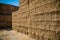 Hay Stack Wall. Straw bales