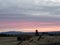 Haybale on a sunset