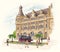 Haydarpasa train station turkey istanbul historical places ancient city tourist cartoon