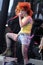 Hayley Williams from Paramore performing live.