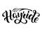 Hayride black brush pen lettering