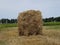 Haystack on the agriculture mowed field