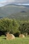 Haystack in pyrenean countryside, Aude in France