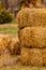 Haystack vertical pile cow food stocks winter rural design