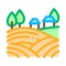 Haystack in village icon vector outline illustration