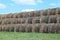 Haystacks on the farm in field