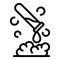 Hazard chemical tube icon, outline style