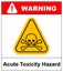 Hazard pictogram, acute toxicity. Vector illustration
