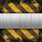 Hazard Stripes Brushed Metal