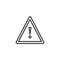 Hazard warning attention line icon