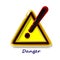 Hazard warning attention sign with exclamation mark symbol. Luxury icon realistic 3d plastic yellow modern glossy danger in light