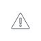 Hazard, warning, attention thin line icon. Linear vector symbol