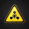Hazard warning triangle chemical weapon sign