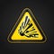 Hazard warning triangle explosive sign