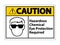 Hazardous Chemical Eye Protection Required Symbol Sign Isolate on White Background