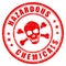 Hazardous chemicals vector stamp