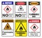Hazardous combustible materials label