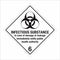 Hazardous HAZMAT Material Label IATA Transportation Infectious Substance