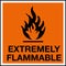 Hazardous Substances Identification Storage Area Marking Label Warning Symbol Extremely Flammable