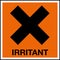 Hazardous Substances Identification Storage Area Marking Label Warning Symbol Irritant