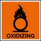 Hazardous Substances Identification Storage Area Marking Label Warning Symbol Oxidizing