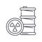 Hazardous waste icon, linear isolated illustration, thin line vector, web design sign, outline concept symbol with