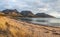 The Hazards Mountain Range from Coles bay, Tasmania.