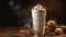 Hazelnut Milkshake - food photography - made with Generative AI tools