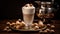 Hazelnut Milkshake - food photography - made with Generative AI tools