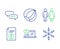 Hazelnut, Restroom and Online help icons set. Dots message, Technical info and Snowflake signs. Vector