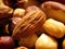 Hazelnuts, almonds and Brazilian nuts