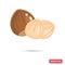Hazelnuts color flat icon