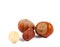 Hazelnuts isolated