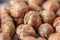 Hazelnuts. Peeled Raw Hazelnuts. Fresh organic Nuts. Raw nuts