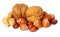 hazelnuts and walnut