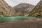 Hazor Chasma lake in Marguzor Haft Kul in Fann mountains, Tajikist