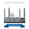 Hazrat Sultan Mosque in Astana Kazakhstan vector flat attraction